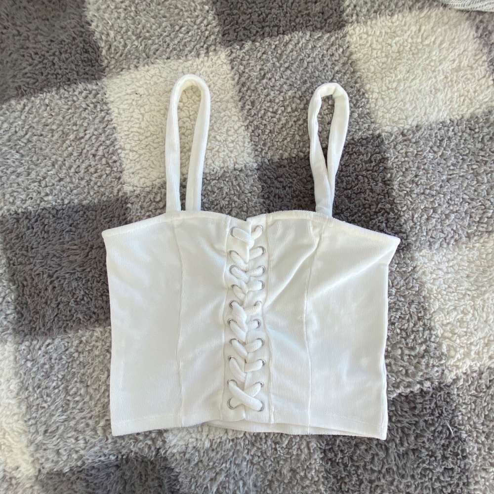 Forever21 Velvet Crop Tee